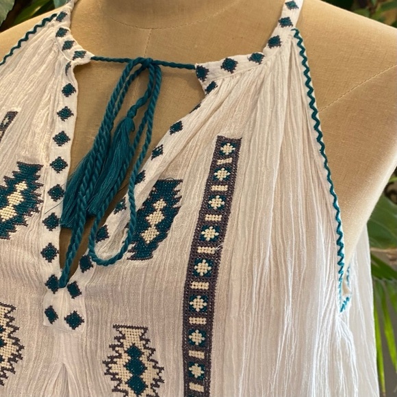 Revolve Raga muslin southwest crossstitch tank top - Picture 7 of 12